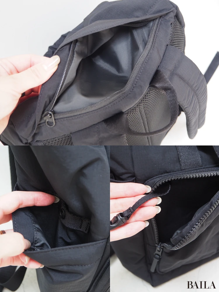 「マルチポケットバックパック」(¥4990)ディテール