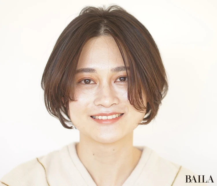 透け感2wayショート　正面