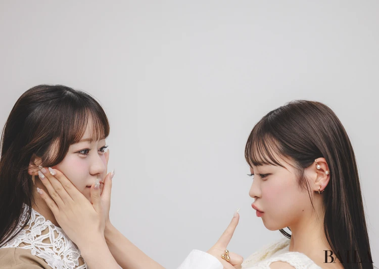 FRUITS ZIPPER（フルーツジッパー）櫻井優衣さん＆真中まなさん　遊んでいる様子