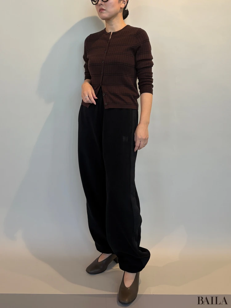 「フリースワイドパンツ」¥3990 ユニクロ ニードルズ Mサイズ ブラック 正面