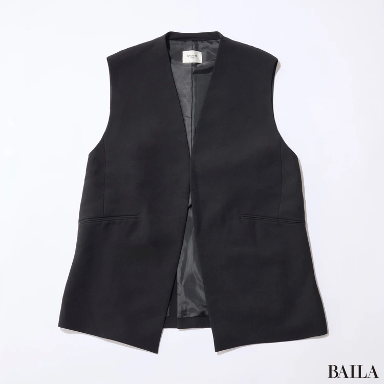 ルージュ・ヴィフ ラクレ　ストレッチダブルクロスジレ　￥16500