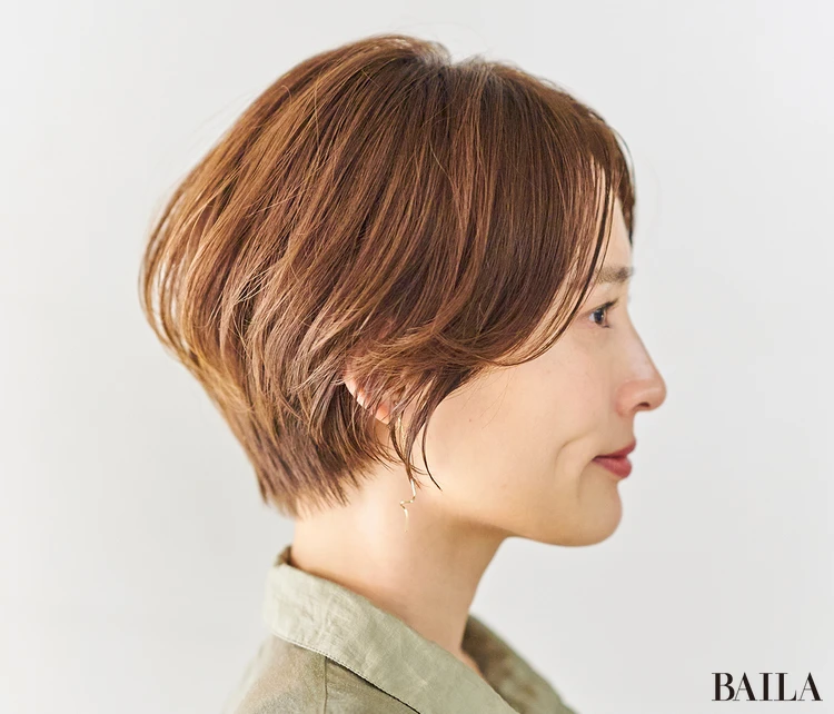 大人可愛い耳かけ2way ショートボブ　サイド