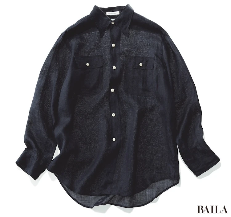 シアーシャツ￥73700／マディソンブルー