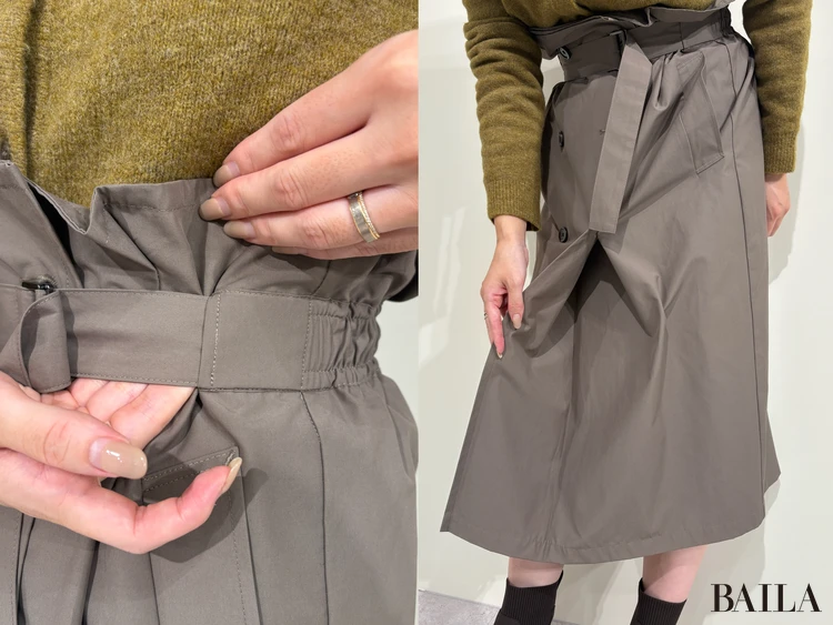 身長162cm GU rokh 2025 aw Mサイズ「トレンチスカート by rokh」