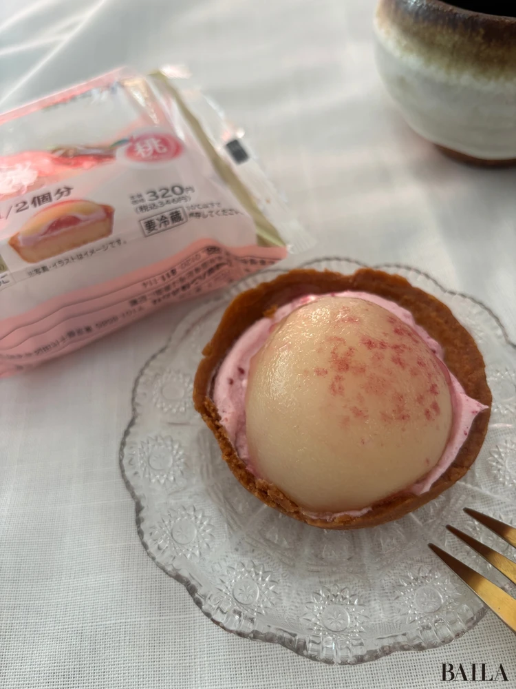 Uchi Café ごろっとした1/2個分桃のタルト　アップ