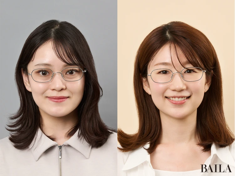 GU　UVカットヘキサゴンメタルサングラス MN　顔タイプでかけ比べ　着用画像