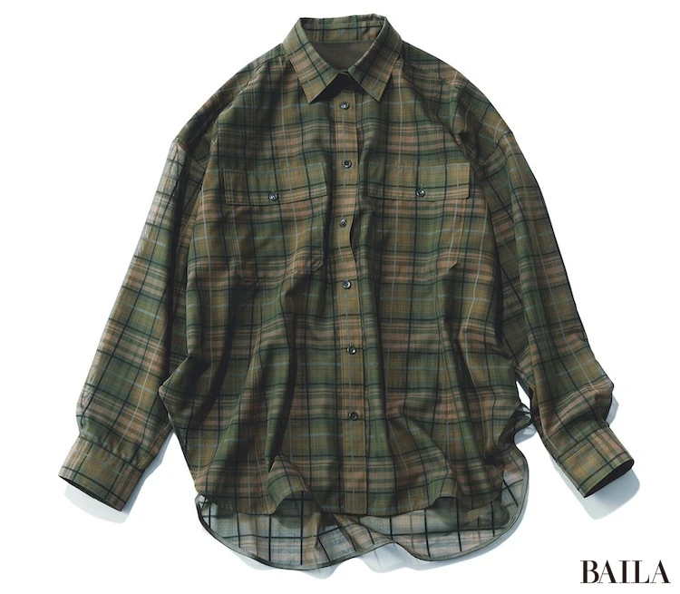 チェックシャツ￥26400／マルティニーク ルミネ横浜（マルティニーク）