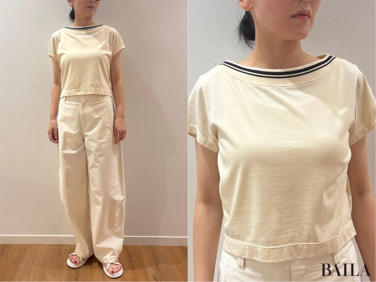 ボートネックT¥1990/UNIQLO F.RISSO(ユニクロ エフ・リッソ)