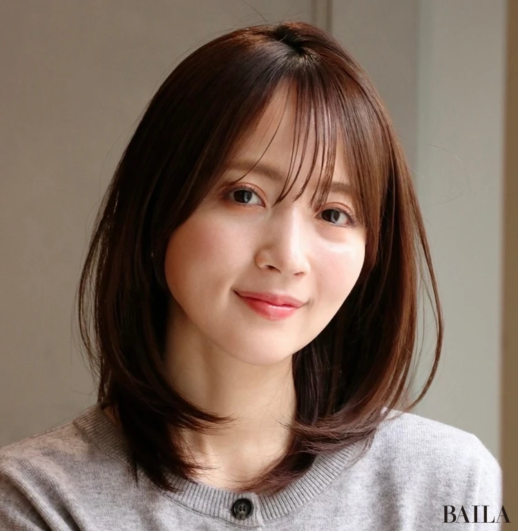 内巻きレイヤーミディ　正面