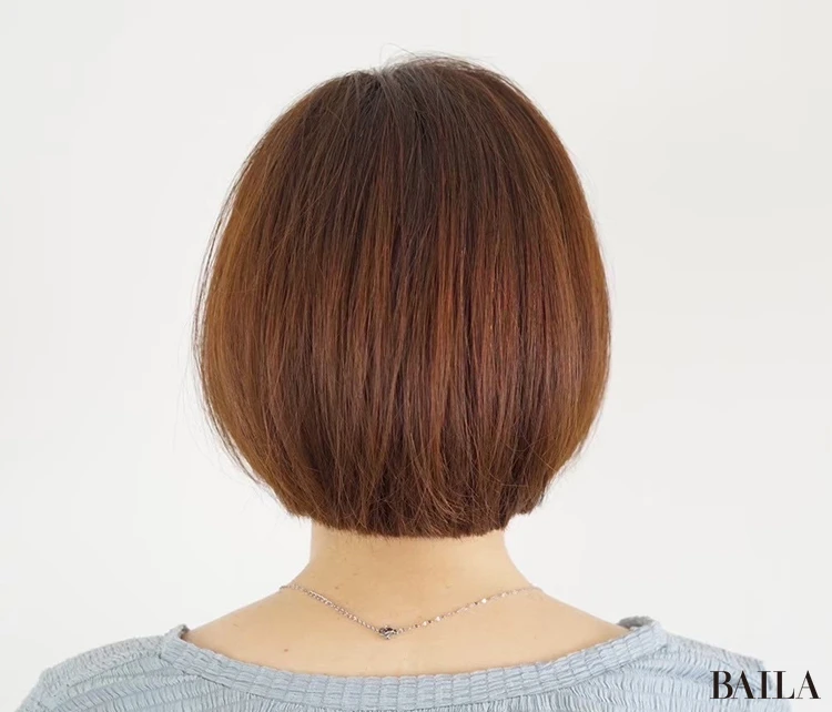 肌映えショートボブ　バック