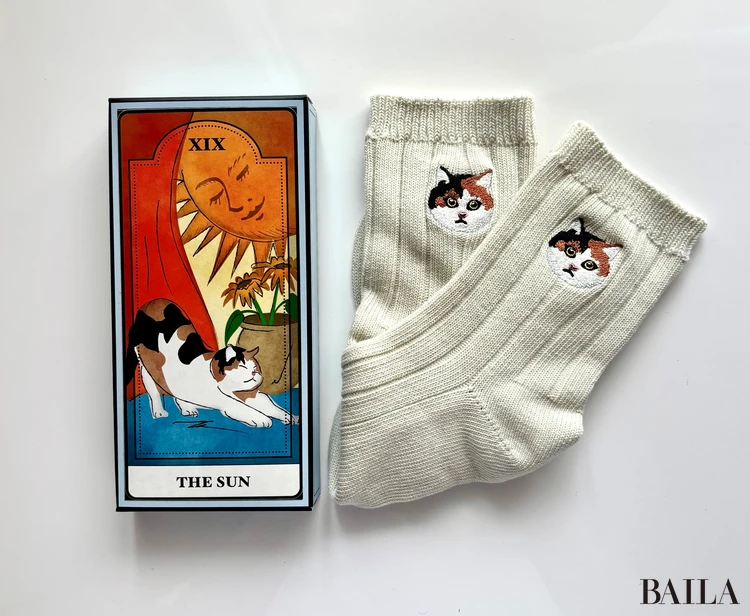 ミスターアンドミセスチーフ　ソックス　三毛猫