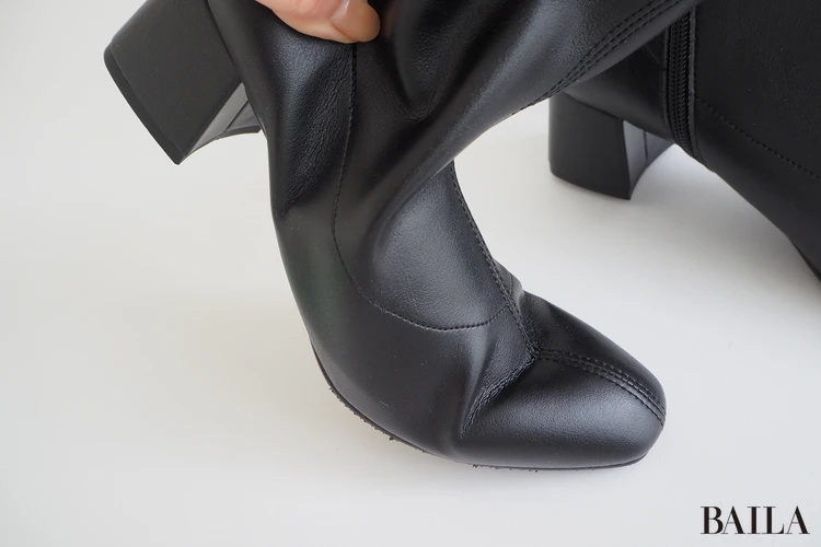 ワシントン靴店 晴雨兼用ショートブーツ ¥17600 ブラック Lサイズ 24.0cm 24.5cm 162cm 柔らかい