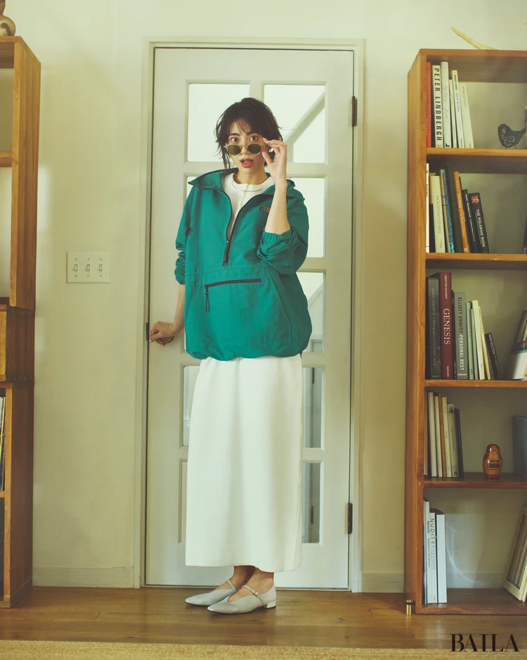 エルエルビーンの「マウンテン・クラシック・アノラック」　モデル着用