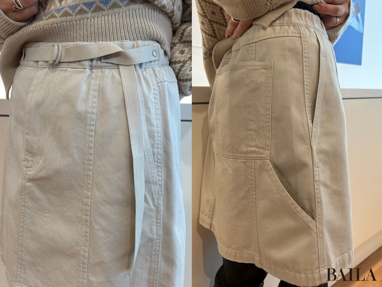 「ミニスカート」ナチュラル Mサイズ 162cm ユニクロ JW ANDERSON