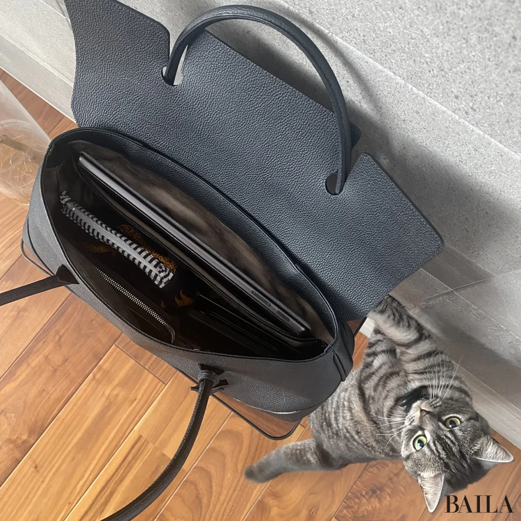 PC仕切り付きで便利なバッグの中