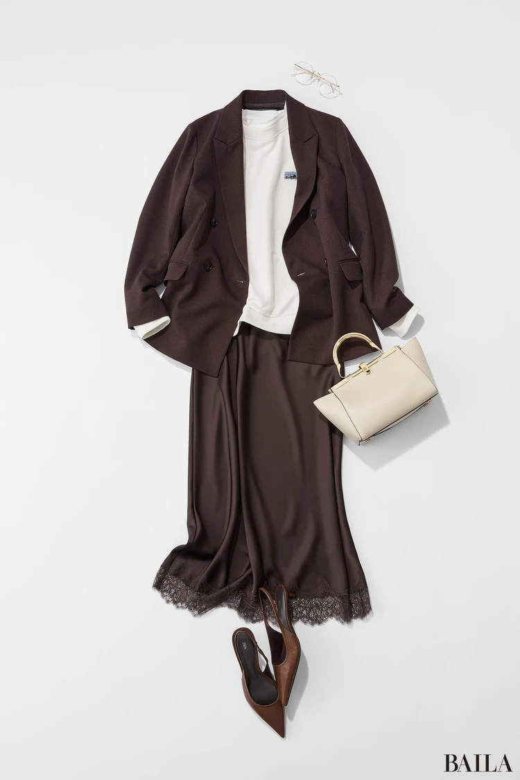 パタゴニア「ウィメンズ・リジェネラティブ・オーガニック・サーティファイド・コットン・エッセンシャル・トップ」物コーデ