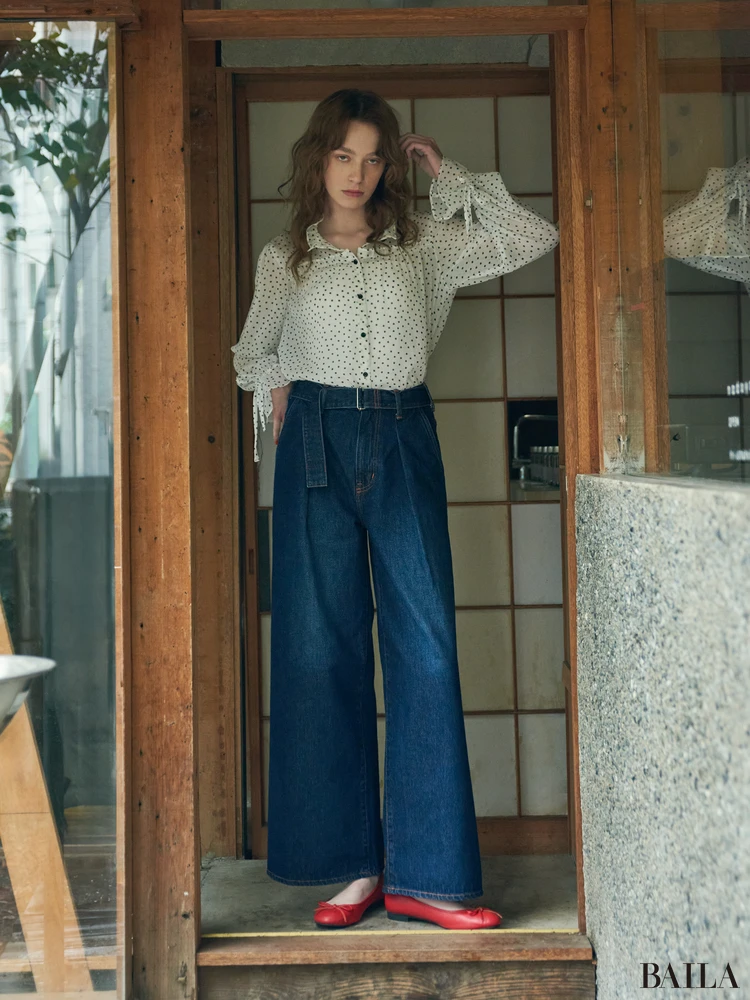 トゥービー バイ アニエスベー×ニードバイヘリテージ　ワイドパンツ