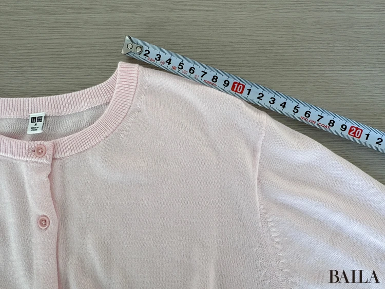 肩（襟〜切り替え部分）：約13cm