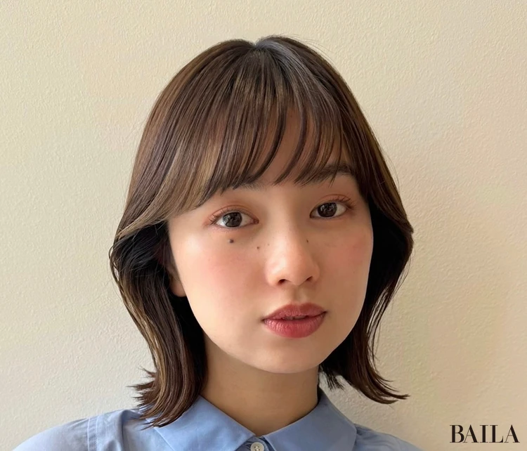 結べるレイヤーボブ　正面