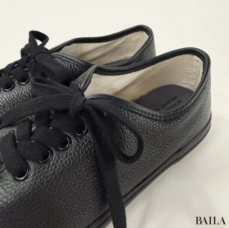 リプロダクション オブ ファウンド　レザースニーカー　履き口