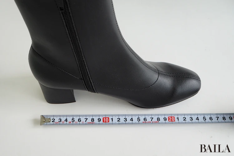 ワシントン靴店 晴雨兼用ショートブーツ ¥17600 ブラック Lサイズ 24.0cm 24.5cm 162cm 長さ(かかと〜足先の一番長い部分):約25cm