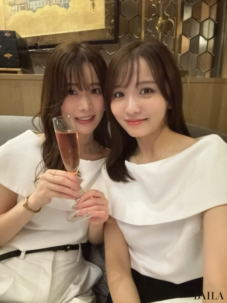 小林日奈子さんホテル女子会コーデ