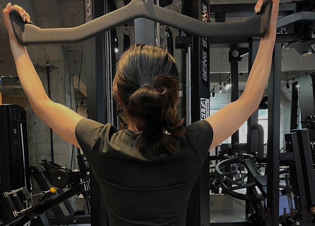 「ラッドプルダウンの様子です」(門さん)