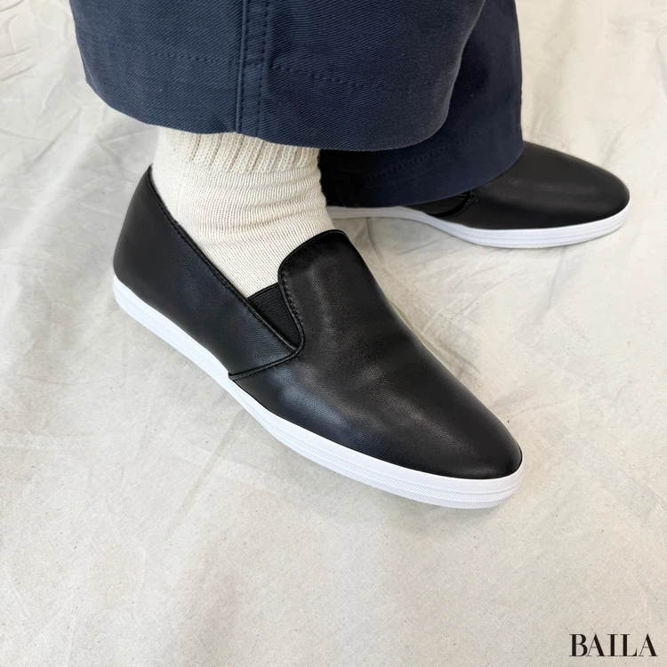 ウォシュ　スリッポンスニーカー　着用画像