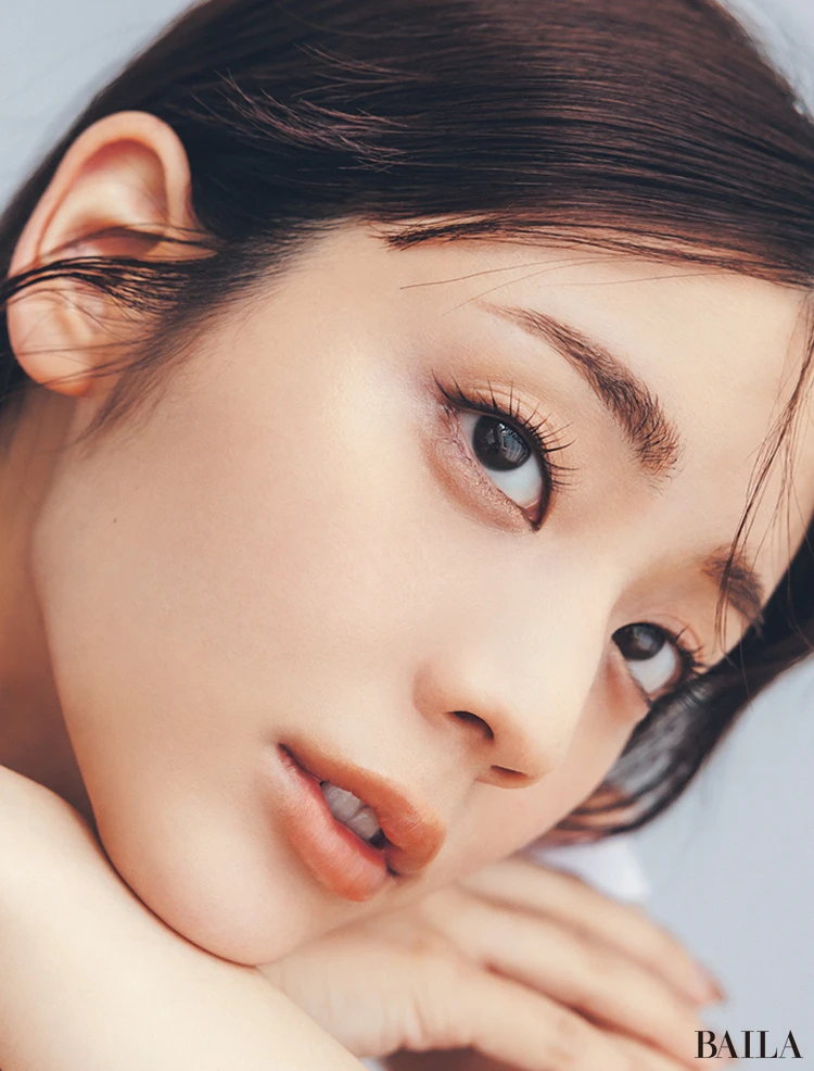 ピンクTシャツの日のメイク　アイブロウ