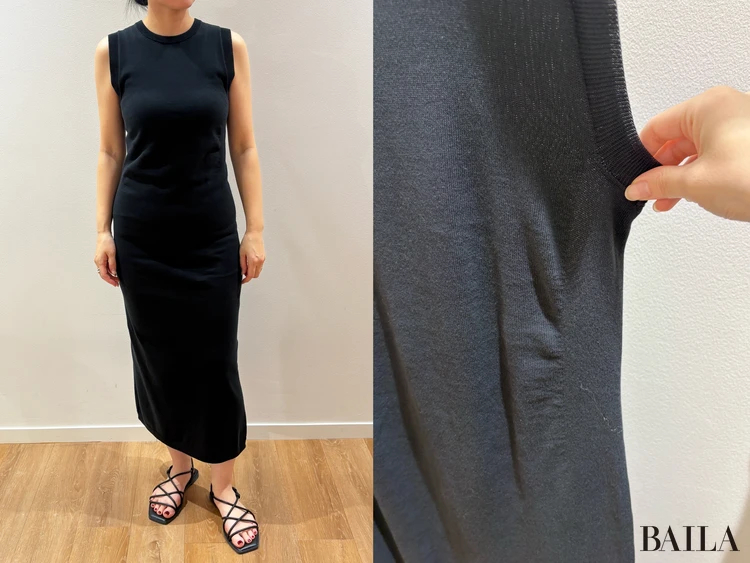 UVカットシアーオーバーサイズパーカ￥6990・3Dコットンニットワンピースノースリーブ￥4990／Uniqlo U（ユニクロ）