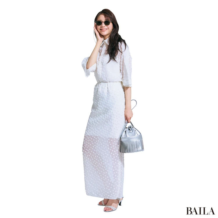 貴島明日香 スカートセットアップこーで