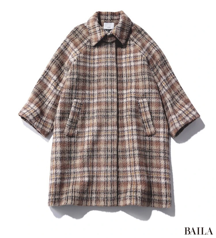 Liesseのチェック柄コート