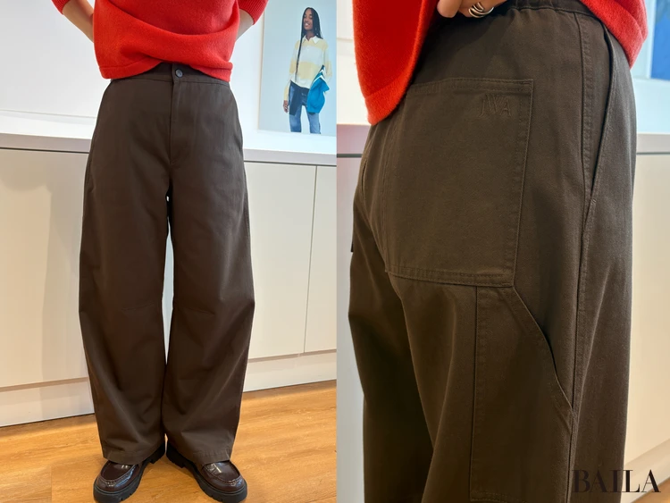 「カーブパンツ」ダークブラウン Mサイズ 162cm ユニクロ JW ANDERSON