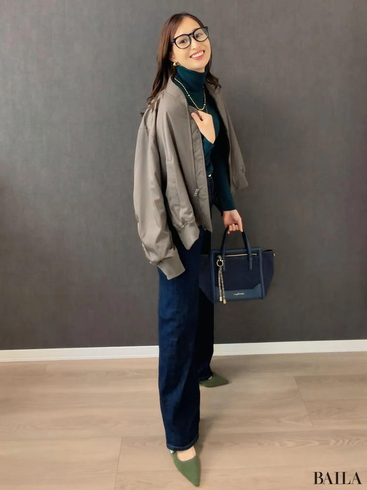 【ánuans】ワイドレッグデニム着用コーデ