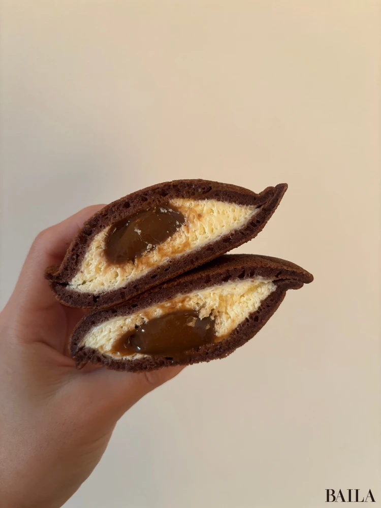 シーキューブ ローソン ウチカフェコラボ ティラミススイーツ ティラミスどらもっち 断面