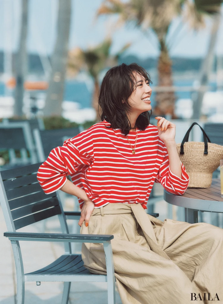 TICCA(ティッカ)のボーダー柄トップス