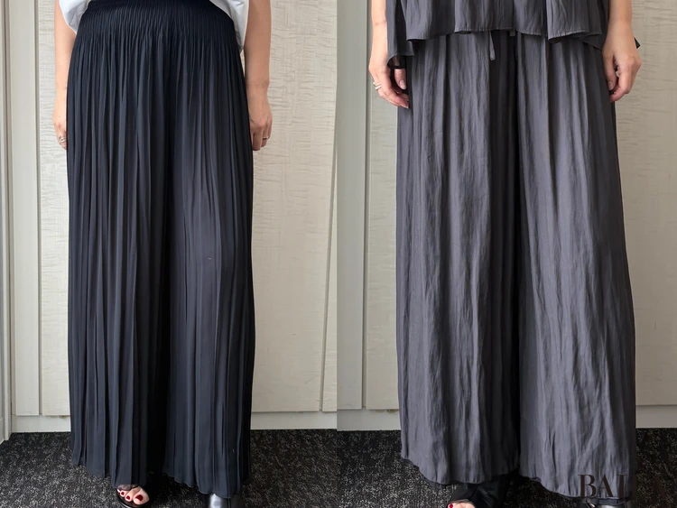 色み：ブラック×チャコールの“2色”が、スタイリングに深みをプラス