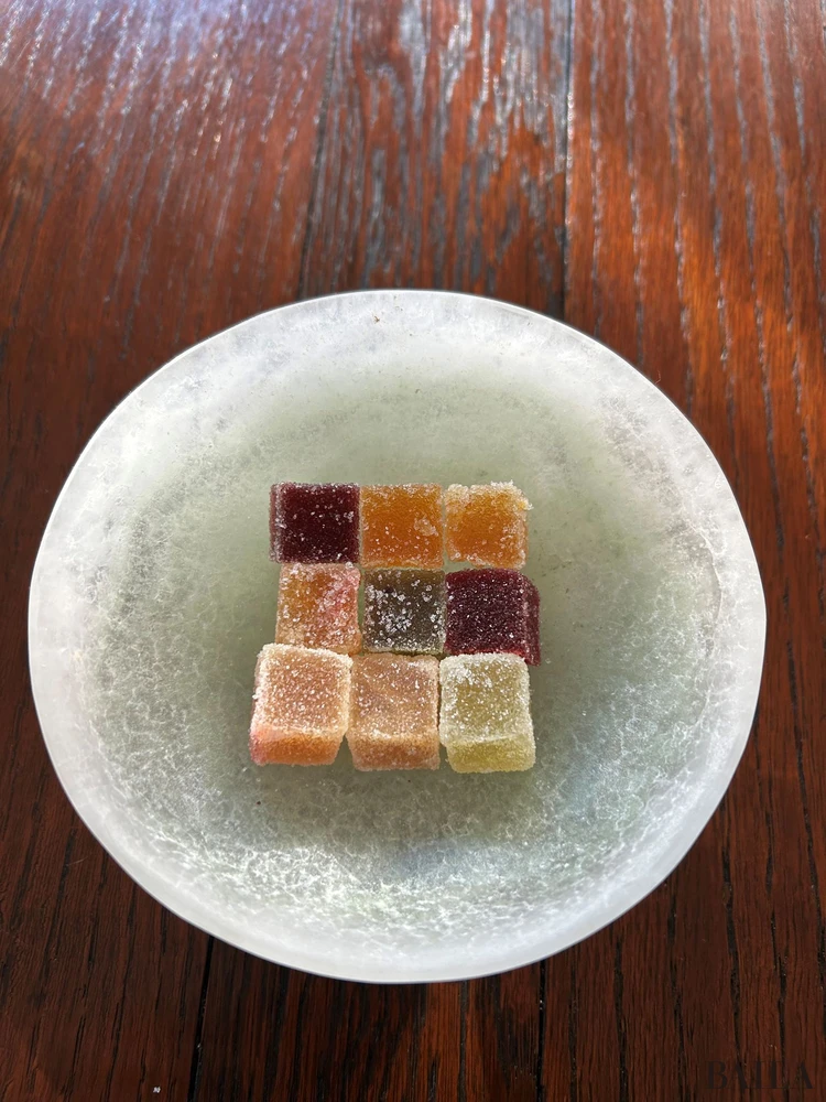 パート・ド・フリュイをお皿に盛ったもの