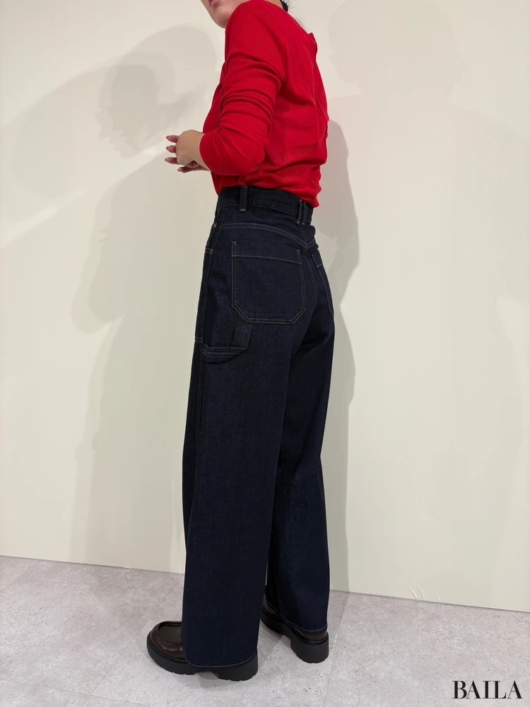 身長162cm GU rokh 2025 aw Mサイズ 「バレルレッグペインタージーンズ by rokh」