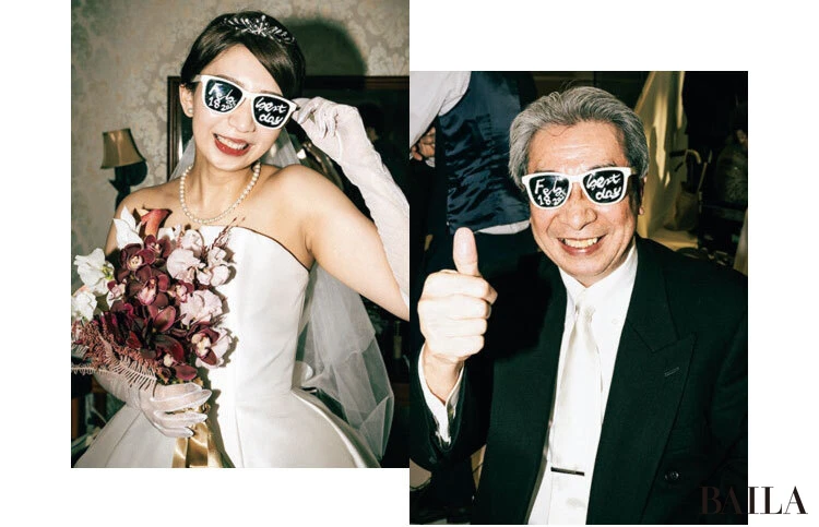 サングラス効果で決めポーズをしやすくなり、友人はもちろん、両親の普段は見られないショットを収めることに成功!(ゆみこさん・30歳・会社員)