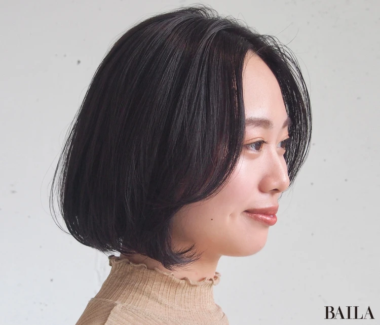 清楚なナチュラルボブ　サイド