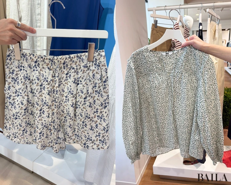 ショートパンツ、ブラウス