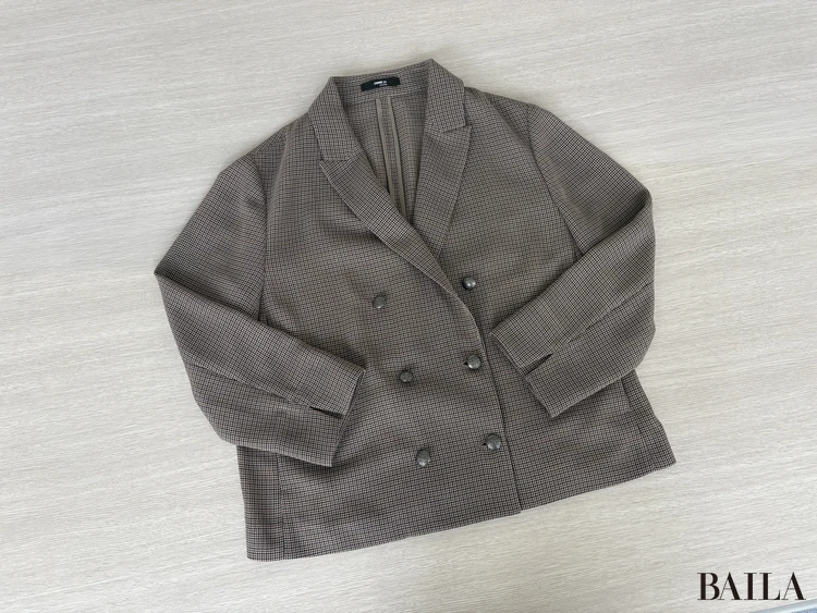 シアーチェックジャケットの「細部」に注目！