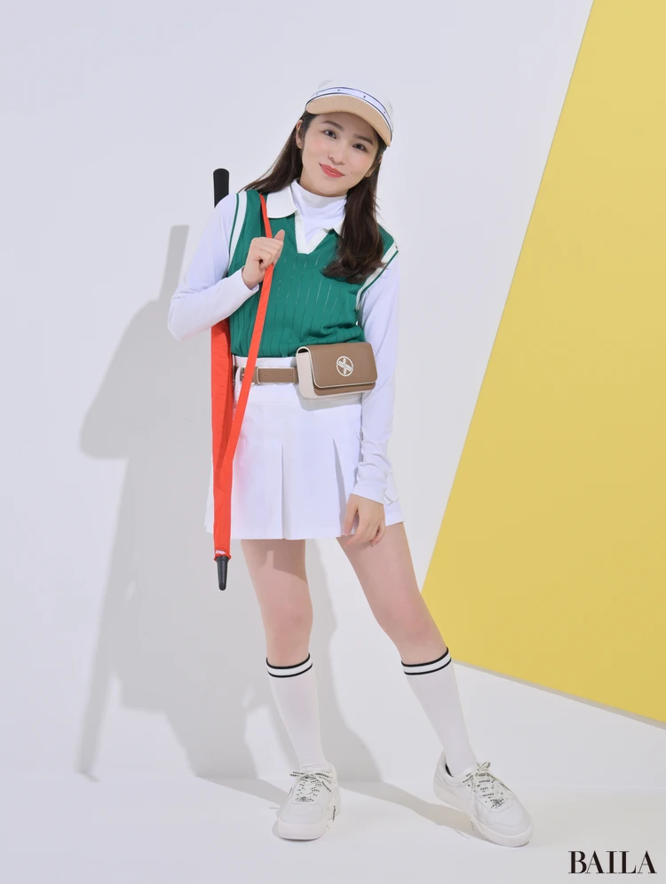 ゼクシィミックス　ゴルフコーデ　全身