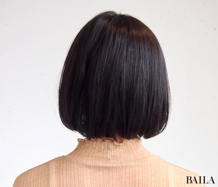 清楚なナチュラルボブ　バック