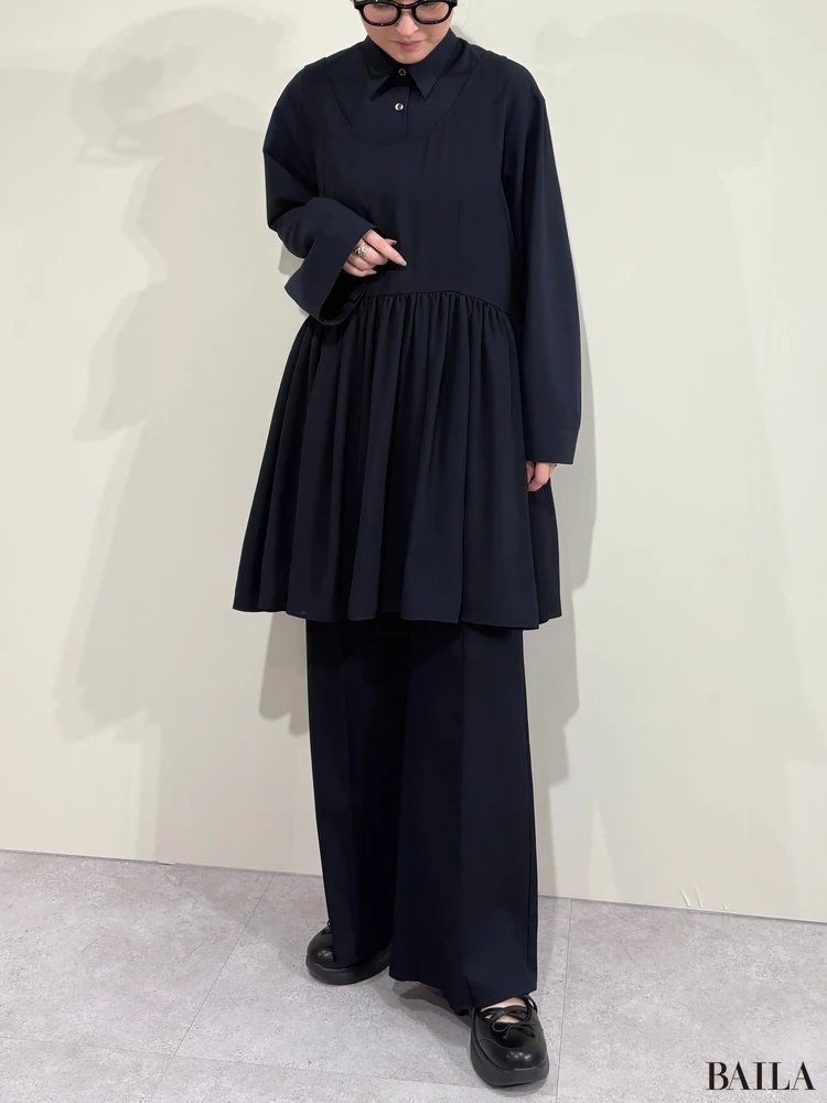 身長162cm GU rokh 2025 aw Mサイズ 「2ピースシャツミニワンピースセット by rokh」