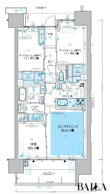 シティテラス赤羽　モデルルーム　間取り図