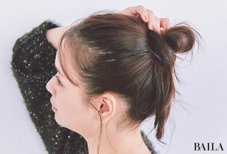 ミニマルおだんごヘア