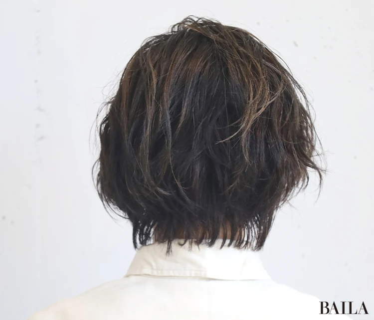 ゆるふわショ－トボブ　バック