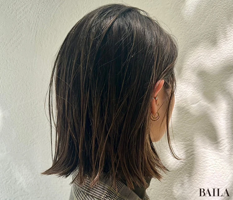 シアーな抜け感×立体感を演出！モダンボブ　バック